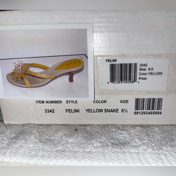 Diego Di Lucca - Felini - Yellow Snake - size 6.5 EUC - Picture 7 of 7